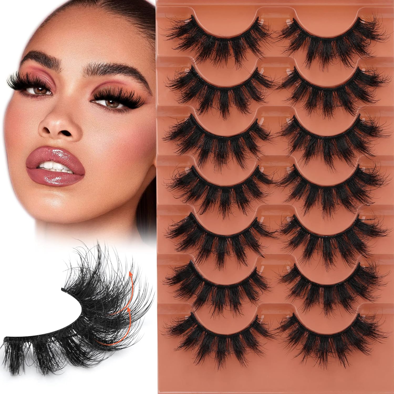 Eyelash Extension Cat Eye - 7 pasang bulu mata palsu halus
