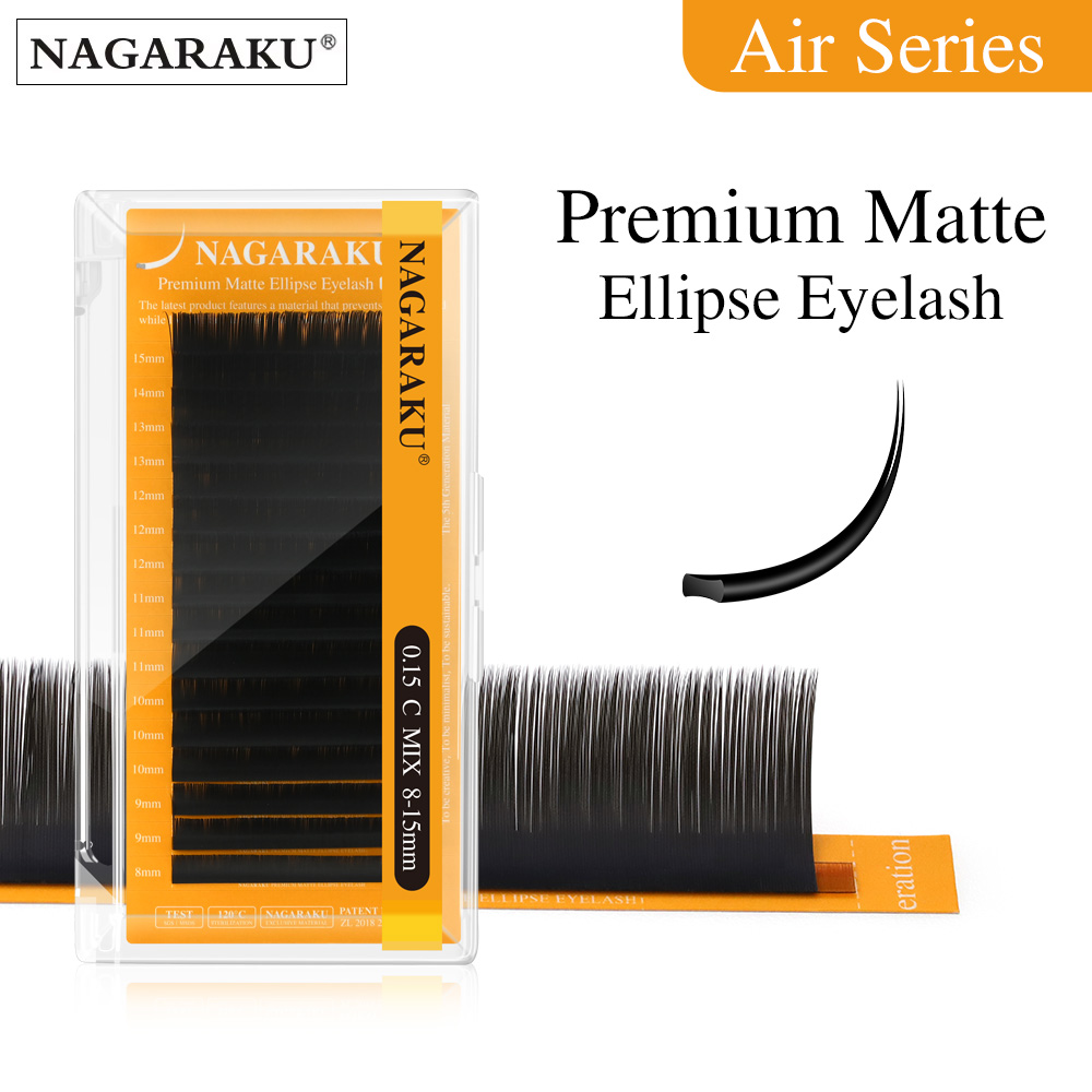Eyelash Extension Human Hair - NAGARAKU Bulu Mata Elips Matte Premium