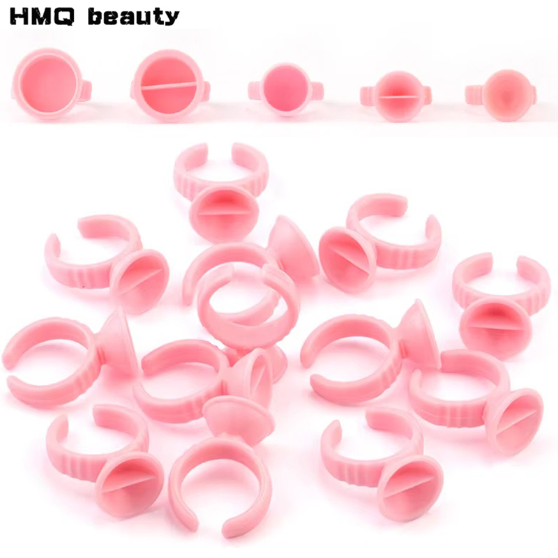 Eyelash Extension Guide - 100 Pcs Sekali Pakai Lem Cincin