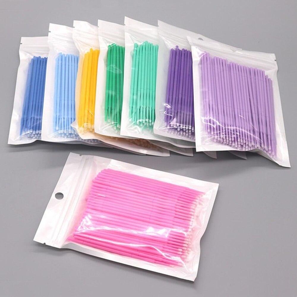 100 Buah/Lot Kuas Mikro Riasan - Eyelash Extension Vendor ulasan dan harga
