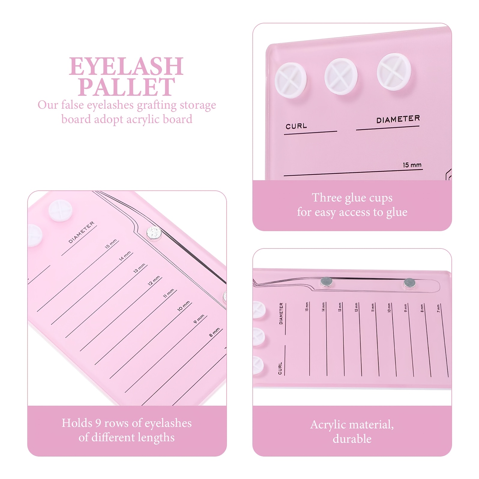 Palet Ekstensi Bulu Mata Akril - Lash Tile Palette ulasan dan harga