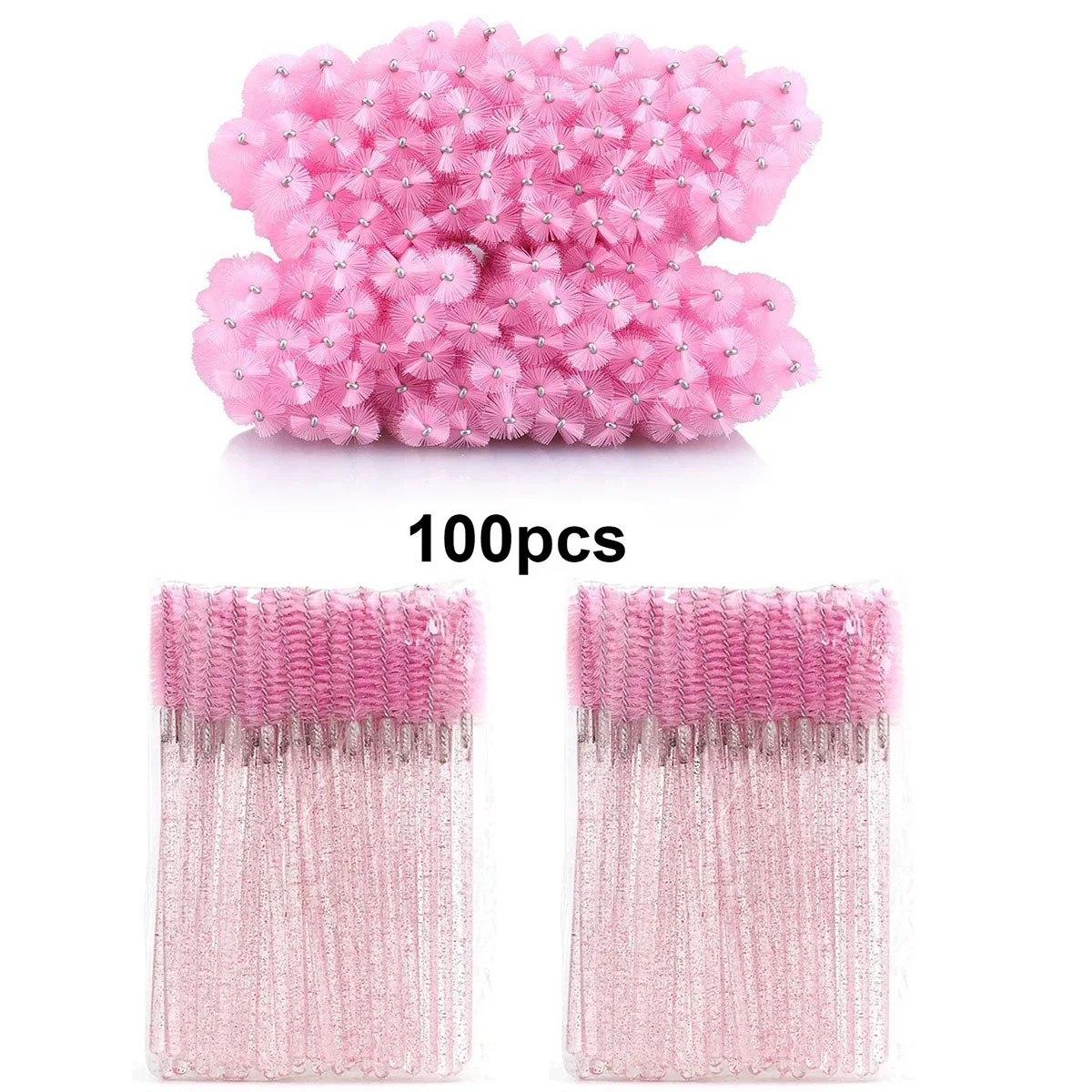 100 buah sikat bulu mata sekal - Eyelash Extension Vendor ulasan dan harga