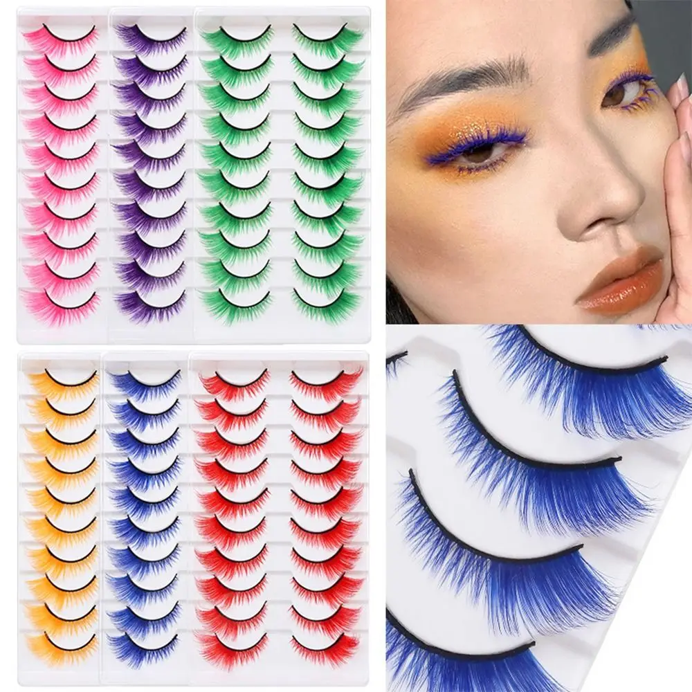 10 Pasang Bulu Mata Berwarna T - Eyelash Extension Cat Eye ulasan dan harga