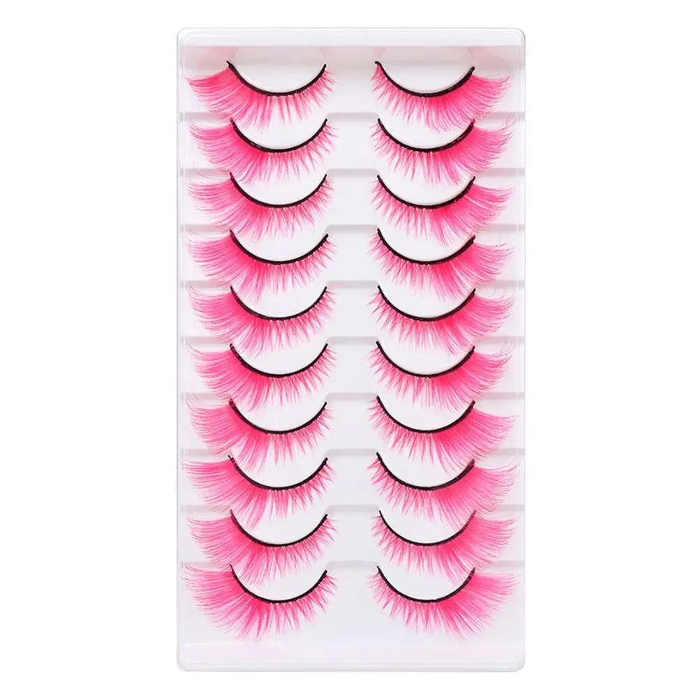10 Pasang Bulu Mata Berwarna T - Eyelash Extension Cat Eye ulasan dan harga