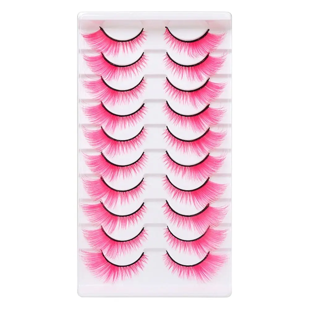 10 Pasang Bulu Mata Berwarna T - Eyelash Extension Cat Eye ulasan dan harga