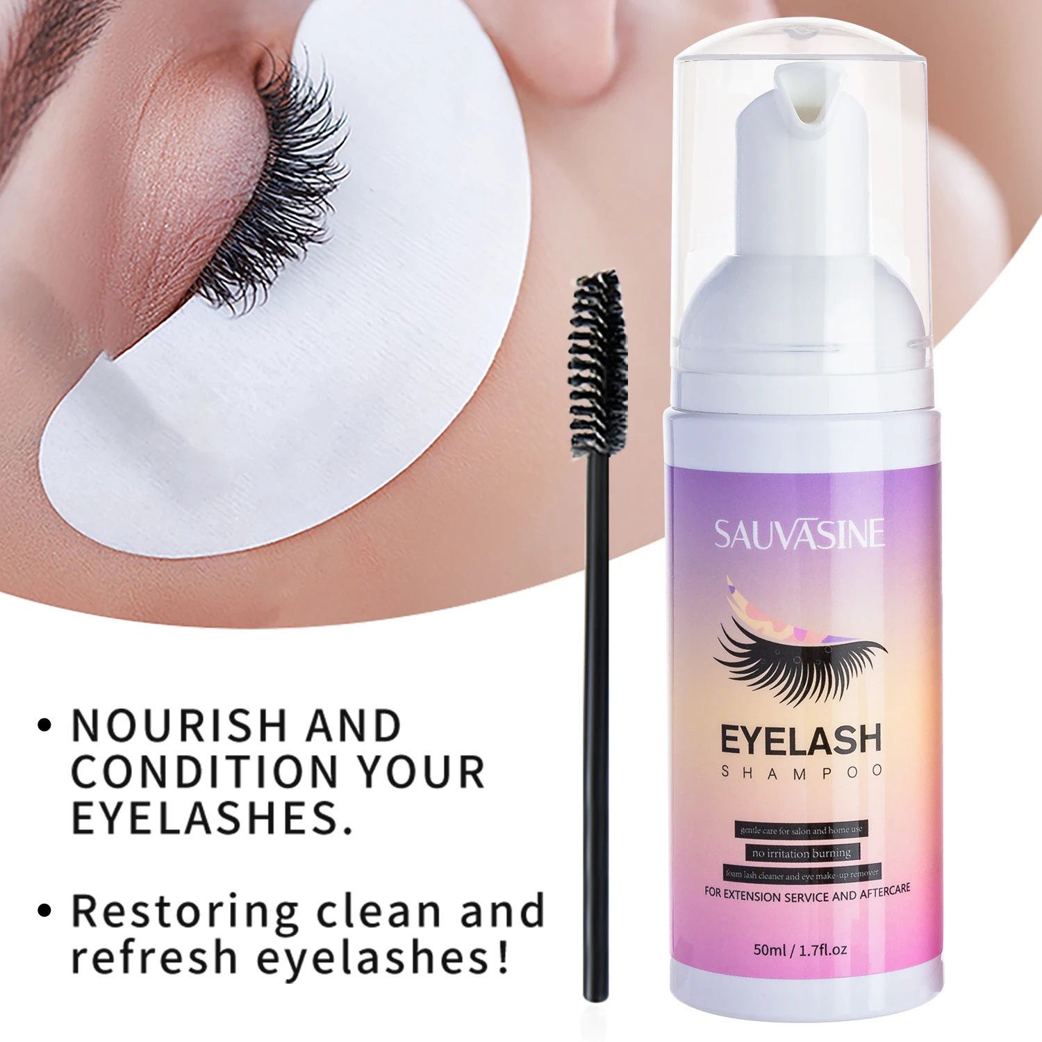 5/10 Buah 50ML Kit Mousse Busa - Eyelash Extension Wash Kit ulasan dan harga