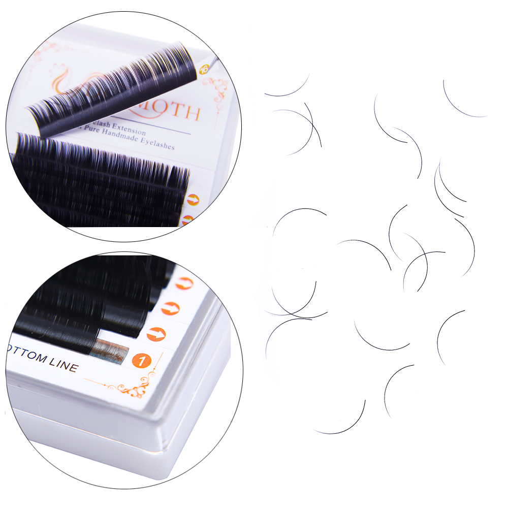 DOSMOTH 10 kotak 16 baris 7-16 - Eyelash Extension Human Hair ulasan dan harga