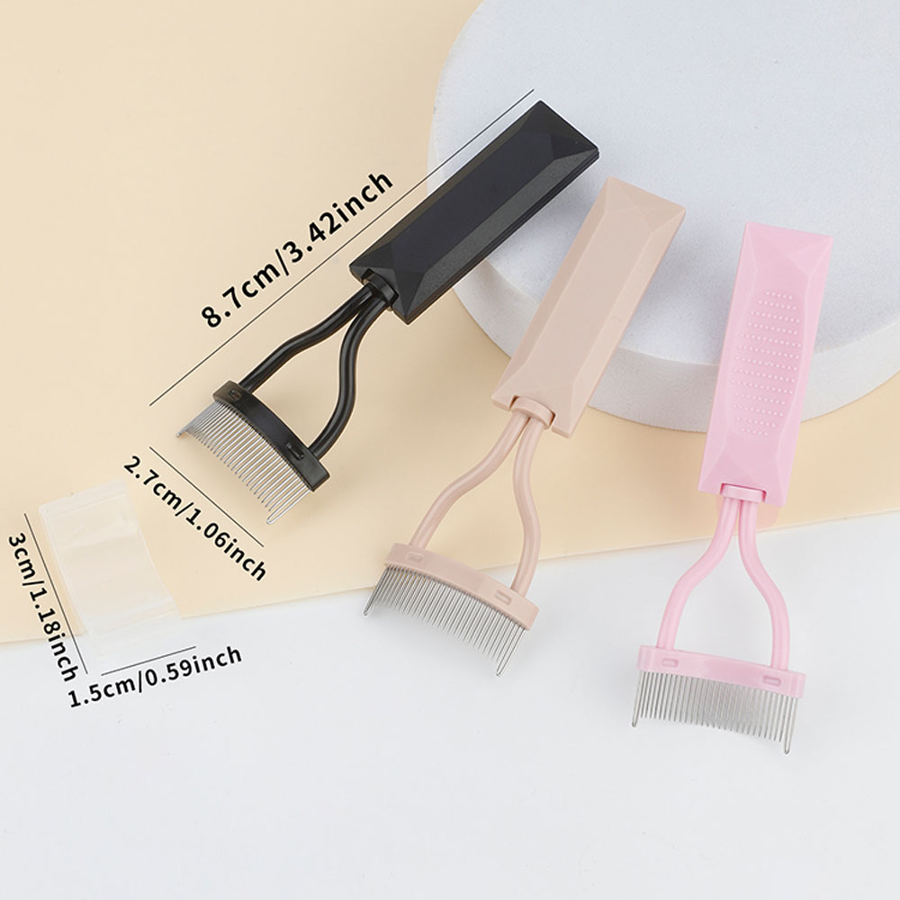 1 buah Sisir Alis Bergigi Baja - Eyelash Extension Guide ulasan dan harga