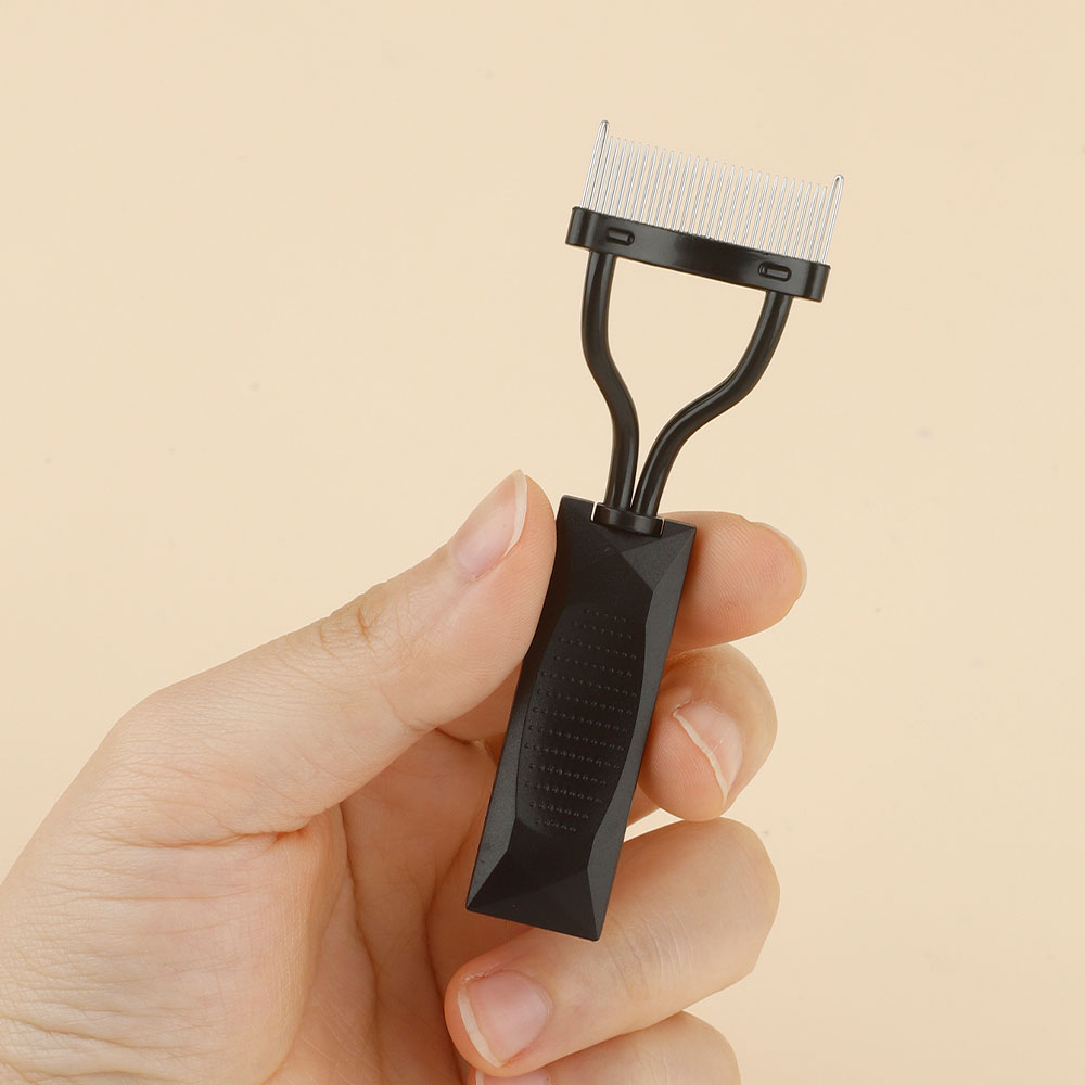 1 buah Sisir Alis Bergigi Baja - Eyelash Extension Guide ulasan dan harga